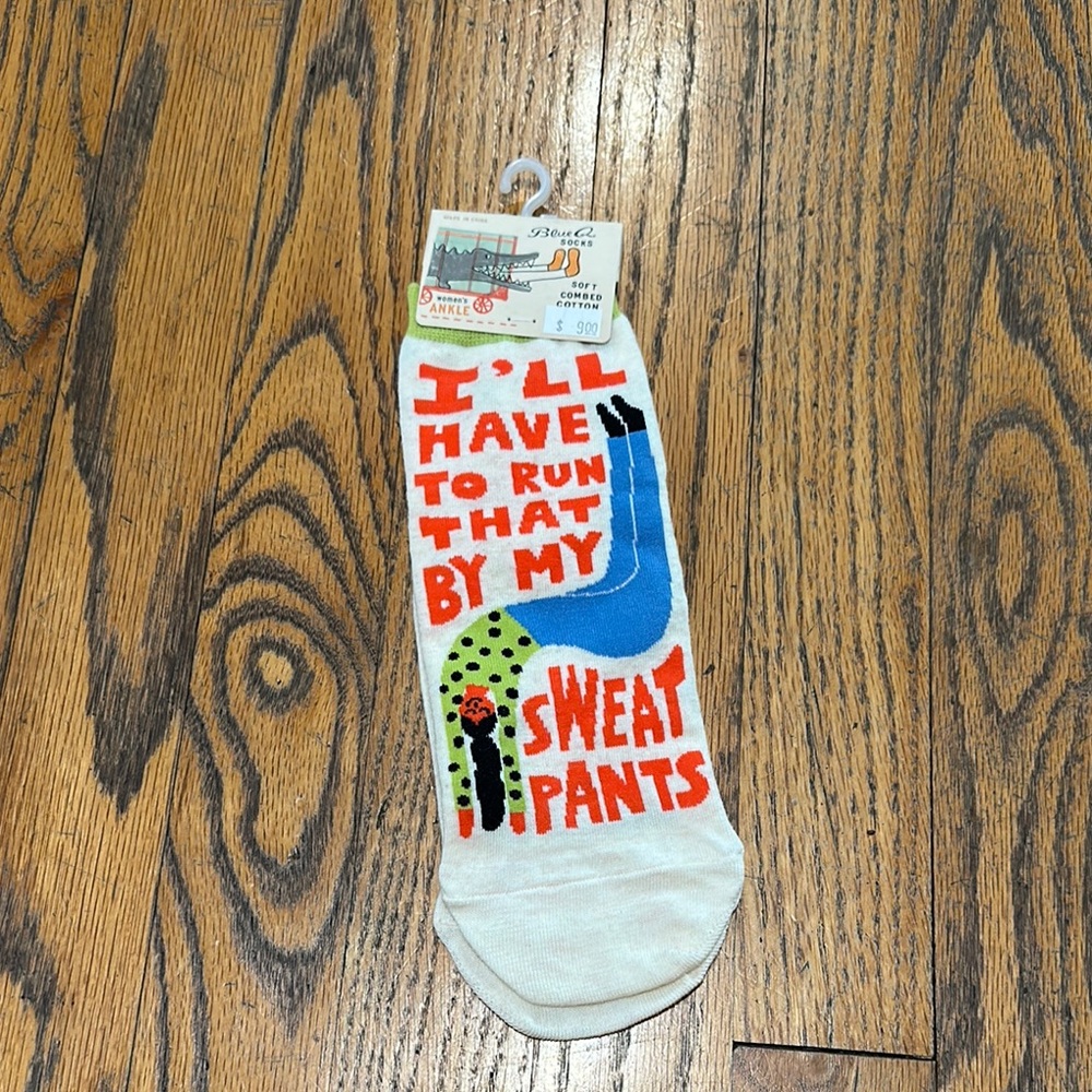 Blue Q Women’s Novelty Ankle Socks - I’ll have to run that by my sweatpants